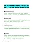 RBC TEST BANK COMPLETE QUESTIONS &NewLine;AND SOLUTIONS ALREADY GRADED A&plus; 