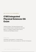 WGU C165 OA EXAM 2026&sol;2027 &vert; Integrated Physical Sciences Actual Test Bank &vert; Verified Questions & Answers &vert; Pass Guaranteed - A&plus; Graded&NewLine;&NewLine;