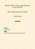 Week 1&comma; 2 & 3 Exam&colon; NR 567 &sol; NR567 Advanced Pharmacology for the AGACNP &lpar;Latest 2026 &sol; 2027 Updates BUNDLE PACKAGE WITH COMPLETE SOLUTIONS&rpar; &vert; 100&percnt; Correct &vert; Grade A - Chamberlain