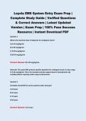 Loyola EMS System Entry Exam Prep &vert;&NewLine;Complete Study Guide &vert; Verified Questions&NewLine;& Correct Answers &vert; Latest Updated&NewLine;Version &vert; Exam Prep &vert; 100&percnt; Pass Success&NewLine;Resource &vert; Instant Download PDF