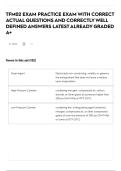 TFM02 EXAM PRACTICE EXAM WITH CORRECT ACTUAL QUESTIONS AND CORRECTLY WELL DEFINED ANSWERS LATEST ALREADY GRADED A&plus;