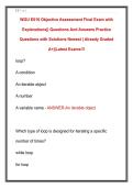 WGU E010 Objective Assessment Final Exam with &NewLine;Explanations&vert;&vert; Questions And Answers Practice &NewLine;Questions with Solutions Newest &vert; Already Graded &NewLine;A&plus;&vert;&vert;Latest Exams&excl;&excl;&excl; 