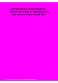 Introduction to Econometrics Study Guide PDF &vert; Statistical Analysis&comma; Regression & Economics Review 2026&sol;2027