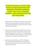 SCYM &lpar;ASCP&rpar; Quizlet ACTUAL EXAM WITH ACCURATE QUESTIONS AND ANSWERS &lpar;VERIFIED ANSWERS&rpar; &vert; LATEST &lpar;2026&sol;2027&rpar; UPDATED VERSION &vert; 100&percnt; GUARANTEED PASS &lbrace;JUST RELEASED&rcub;