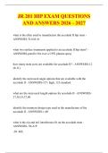 JR 201 HIP EXAM QUESTIONS &NewLine;AND ANSWERS 2026 - 2027