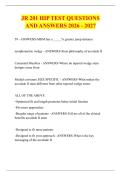 JR 201 HIP TEST QUESTIONS &NewLine;AND ANSWERS 2026 - 2027