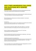 DOD CYBER AWARENESS CHALLENGE &NewLine;2026 QUESTIONS WITH VERIFIED &NewLine;ANSWERS 