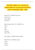 FNP 596 VIRTUAL CLINICAL &NewLine;ASSESSMENT EXAM QUESTIONS &NewLine;AND ANSWERS 2026 - 2027 