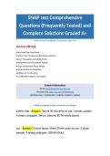 SNAP test Comprehensive Questions &lpar;Frequently Tested&rpar; and Complete Solutions Graded A&plus;