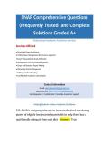 SNAP Comprehensive Questions &lpar;Frequently Tested&rpar; and Complete Solutions Graded A&plus;