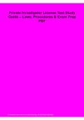 Private Investigator License Test Study Guide PDF &vert; Laws&comma; Procedures & Exam Prep Review 2026&sol;2027