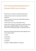 NSU Nursing pathophysiology Exam 1 Questions With Correct Answers