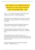 CSF-M500-10-3&period;0 M500 SERVICE &NewLine;SHOTGUN TEST QUESTIONS &NewLine;AND ANSWERS 2026 - 2027 