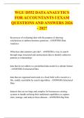 WGU D552 DATA ANALYTICS &NewLine;FOR ACCOUNTANTS I EXAM &NewLine;QUESTIONS AND ANSWERS 2026 - 202