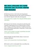 RED CROSS LIFEGUARD TEST PAPER &NewLine;QUESTIONS AND SOLUTIONS VERIFIED &NewLine;STUDY RESOURCE 