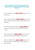 Minnesota State Insurance Licensing Exam Latest &NewLine;2026 Questions and Correct Detailed Answers Already &NewLine;Graded A&plus; 