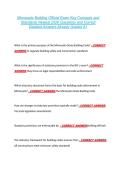 Minnesota Building Official Exam Key Concepts and &NewLine;Standards Newest 2026 Questions and Correct &NewLine;Detailed Answers Already Graded A&plus; 