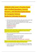 COMLEX-USA Level 1 Practice Exam with Verified Questions&comma; Correct Answers&comma; and Detailed Explanations for Computer Science Students Already Graded A&plus;&NewLine;