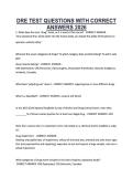 DRE TEST QUESTIONS WITH CORRECT ANSWERS 2026