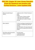 NSG 350&colon; Chapter 26 Lower Airway Disorders&NewLine;&lpar;Exam &num;3&rpar; Questions and Answers with&NewLine;Verified Solutions &vert; Latest Updated 2026