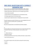 DSE OSCE QUESTIONS WITH CORRECT &NewLine;ANSWERS 2026 