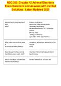 NSG 350&colon; Chapter 42 Adrenal Disorders&NewLine;Exam Questions and Answers with Verified&NewLine;Solutions &vert; Latest Updated 2026