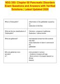 NSG 350&colon; Chapter 60 Pancreatic Disorders&NewLine;Exam Questions and Answers with Verified&NewLine;Solutions &vert; Latest Updated 2026
