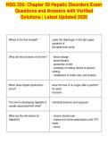 NSG 350&colon; Chapter 59 Hepatic Disorders Exam&NewLine;Questions and Answers with Verified&NewLine;Solutions &vert; Latest Updated 2026