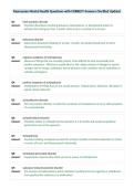 Rasmussen Mental Health Questions with CORRECT Answers &lpar;Verified Update&rpar;