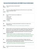 Rasmussen Mental Health Questions with CORRECT Answers &lpar;Verified Update&rpar;
