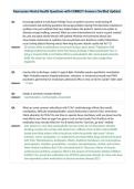 Rasmussen Mental Health Questions with CORRECT Answers &lpar;Verified Update&rpar;
