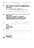 Rasmussen Mental Health Questions with CORRECT Answers &lpar;Verified Update&rpar;