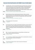 Rasmussen Mental Health Questions with CORRECT Answers &lpar;Verified Update&rpar;