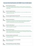 Rasmussen Mental Health Questions with CORRECT Answers &lpar;Verified Update&rpar;