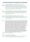 Rasmussen Mental Health Questions with CORRECT Answers &lpar;Verified Update&rpar;