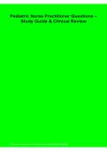 Pediatric Nurse Practitioner Questions Study Guide &ndash; Clinical Review&comma; Pediatric Care Concepts & Certification Exam Prep PDF 2026&sol;2027