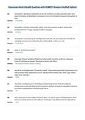 Rasmussen Mental Health Questions with CORRECT Answers &lpar;Verified Update&rpar;