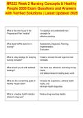 NR222 Week 2 Nursing Concepts & Healthy&NewLine;People 2030 Exam Questions and Answers&NewLine;with Verified Solutions &vert; Latest Updated 2026