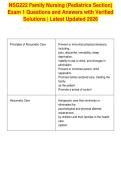 NSG222 Family Nursing &lpar;Pediatrics Section&rpar;&NewLine;Exam 1 Questions and Answers with Verified&NewLine;Solutions &vert; Latest Updated 2026