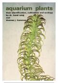 Aquarium Plants Their Identification&comma; Cultivation and Karel Rataj&semi; Thomas J&period; Horeman