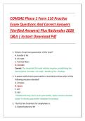 COMSAE Phase 1 Form 110 Practice Exam Questions And Correct Answers &lpar;Verified Answers&rpar; Plus Rationales 2026 Q&A Instant Download Pdf&NewLine;