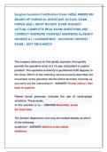 Surgical Assistant Certification Exam ABSA AMERICAN &NewLine;BOARD OF SURGICAL ASSISTANT ACTUAL EXAM &NewLine;PAPER 2026 &vert;&vert; MOST RECENT EXAM 2026&vert;2027 &NewLine;ACTUAL COMPLETE REAL EXAM QUESTIONS AND &NewLine;CORRECT ANSWERS &lpar;VERIFIED ANSWERS&rpar; ALREADY &NewLine;GRADED A&plus; &vert; GUARANTEED   SUCC