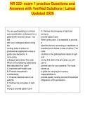 NR 222- exam 1 practice Questions and&NewLine;Answers with Verified Solutions &vert; Latest&NewLine;Updated 2026