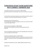 DYNATRACE STUDY GUIDE QUESTIONS WITH CORRECT ANSWERS 2026