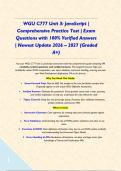WGU C777 Unit 3&colon; JavaScript &vert; Comprehensive Practice Test &vert; Exam Questions with 100&percnt; Verified Answers &vert; Newest Update 2026 &ndash; 2027 &lpar;Graded A&plus;&rpar;&NewLine;