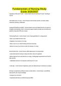 Fundamentals of Nursing Study Guide 2026&sol;2027