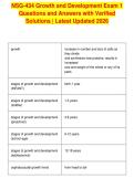 NSG-434 Growth and Development Exam 1&NewLine;Questions and Answers with Verified&NewLine;Solutions &vert; Latest Updated 2026