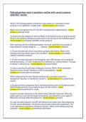 Pathophysiology exam 2 questions verified with correct answers &NewLine;2026&sol;2027 version 