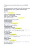 Pathophysiology Exam verified with correct answers 2026&sol;2027 &NewLine;version