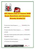 ATC Basics End of Course 2026 Exam Questions and Answers &vert; 170&plus; Practice Questions &vert; Airspace&comma; Navigation&comma; Meteorology&comma; ATC Procedures & FAA Regulations &vert; FAA Air Traffic Control &lpar;ATC&rpar;